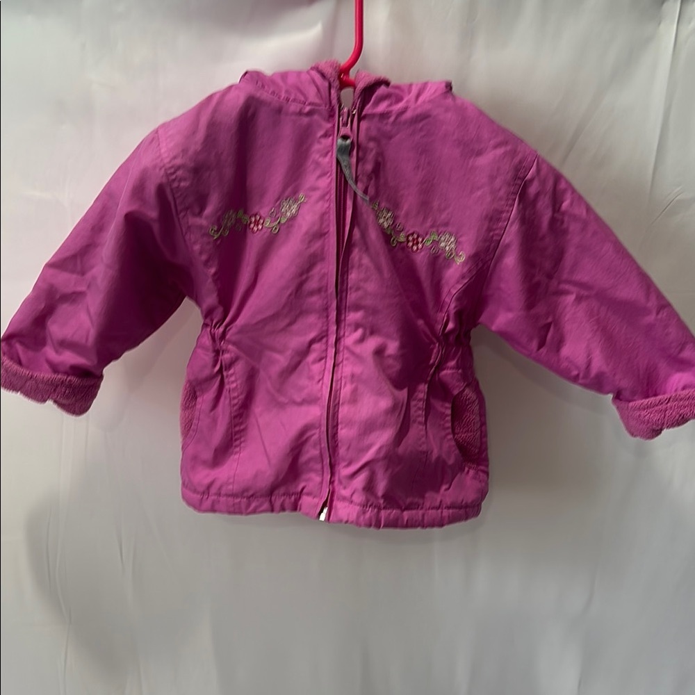 Pink Carter jacket and Full-Length Zipper 12 Months